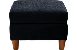 Heart of House Colby Fabric Footstool - Charcoal